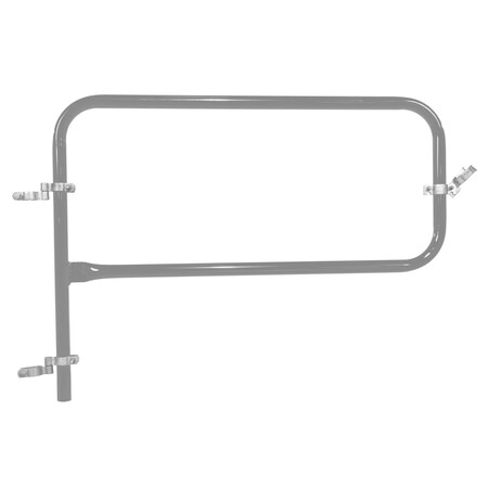 GRAY PIPE SAFETY RAILING GATE-P SHAPED 48X36